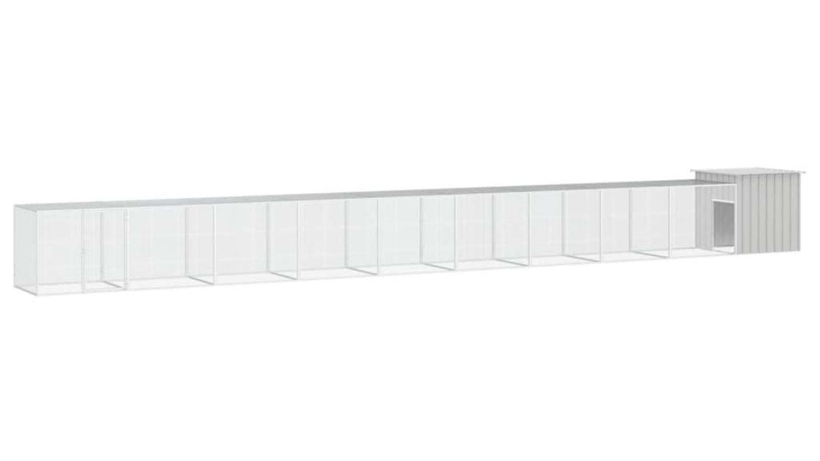 vidaXL Grey Chicken Cage - 1000 x 91 x 100cm