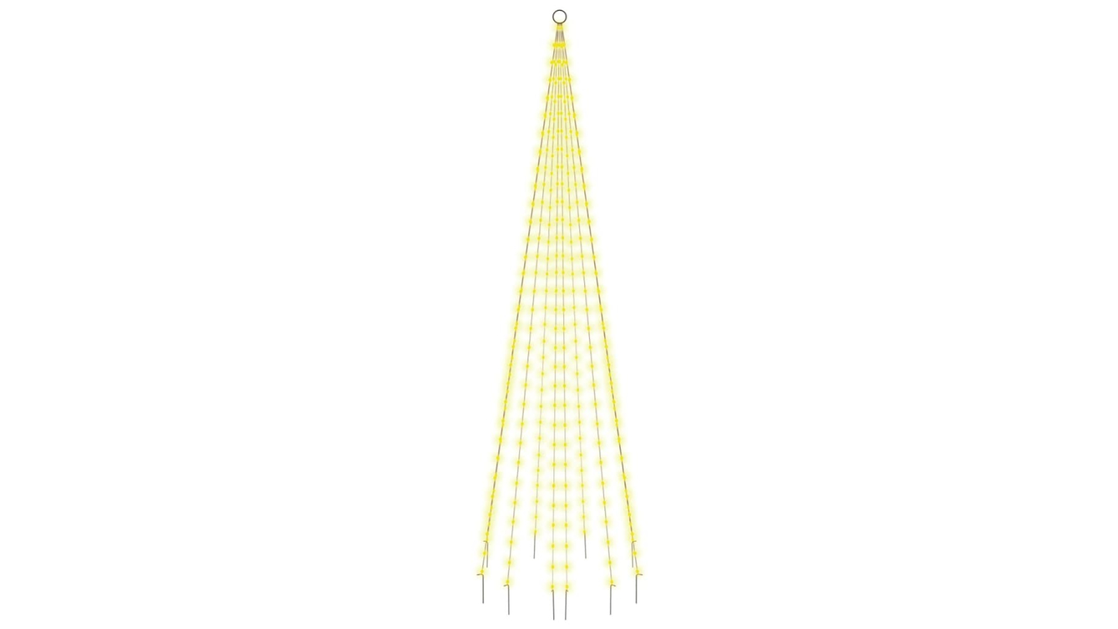vidaXL Christmas Tree on Flagpole Warm White 310 LEDs - 300cm