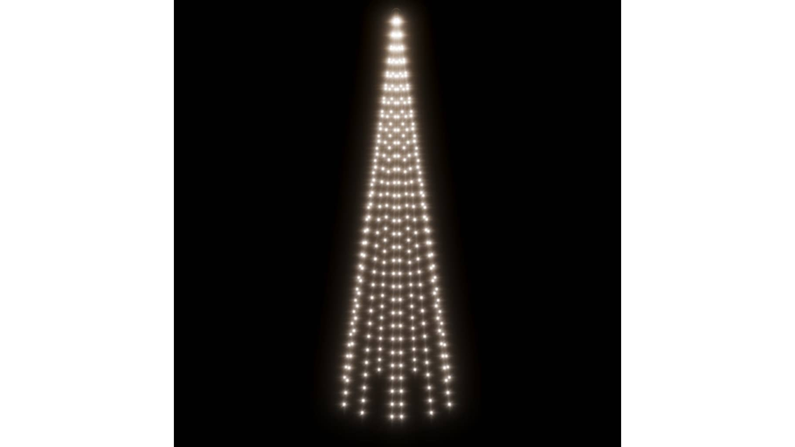 vidaXL Cold White Christmas Tree on Flagpole 310 LED - 300cm