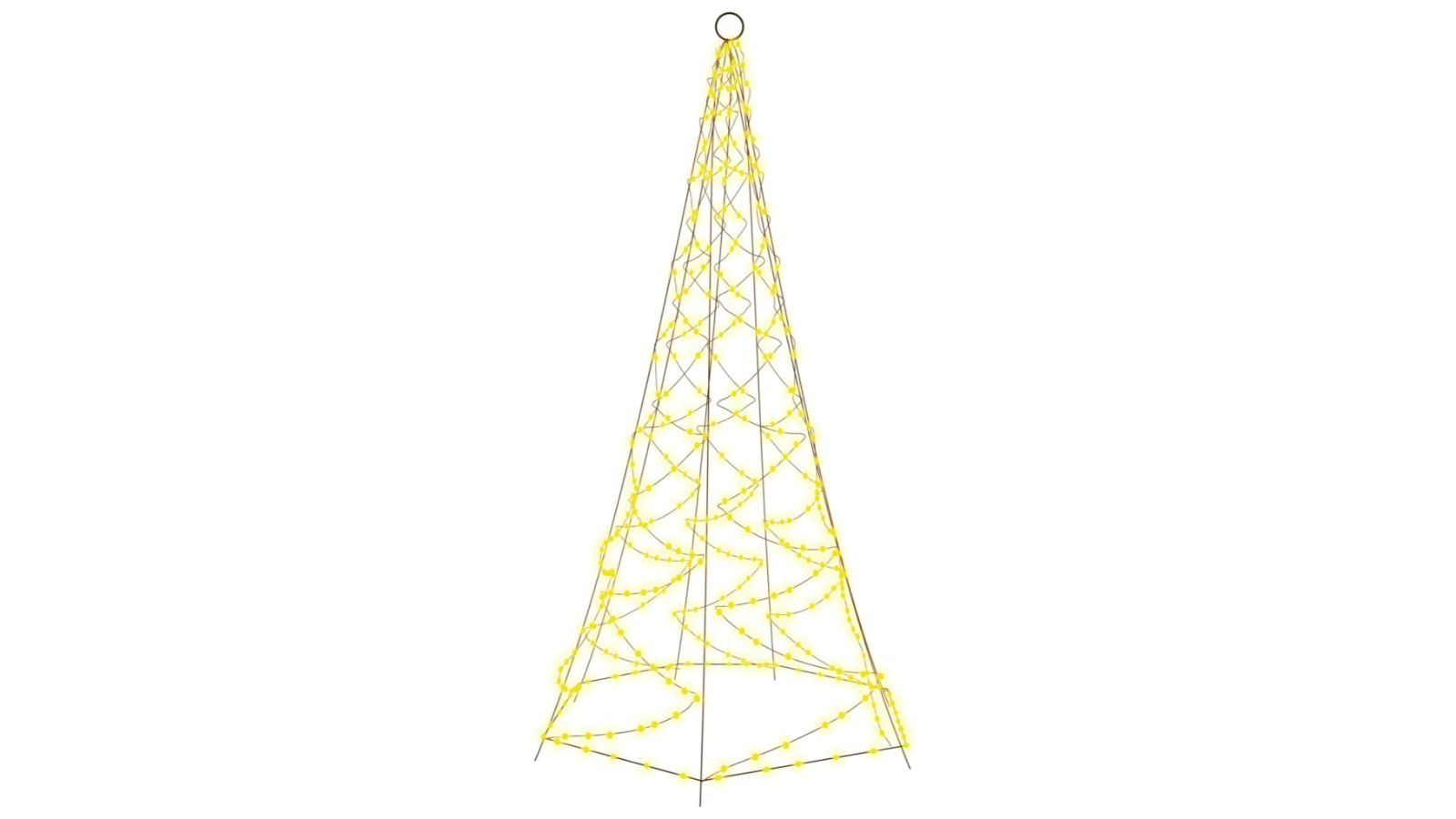 vidaXL Christmas Tree on Flagpole Warm White 200 LEDs - 180cm