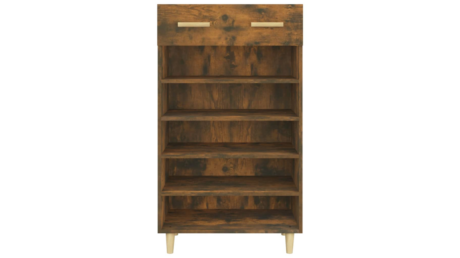 vidaXL Smoked Oak Shoe Cabinet - 60 x 35 x 105