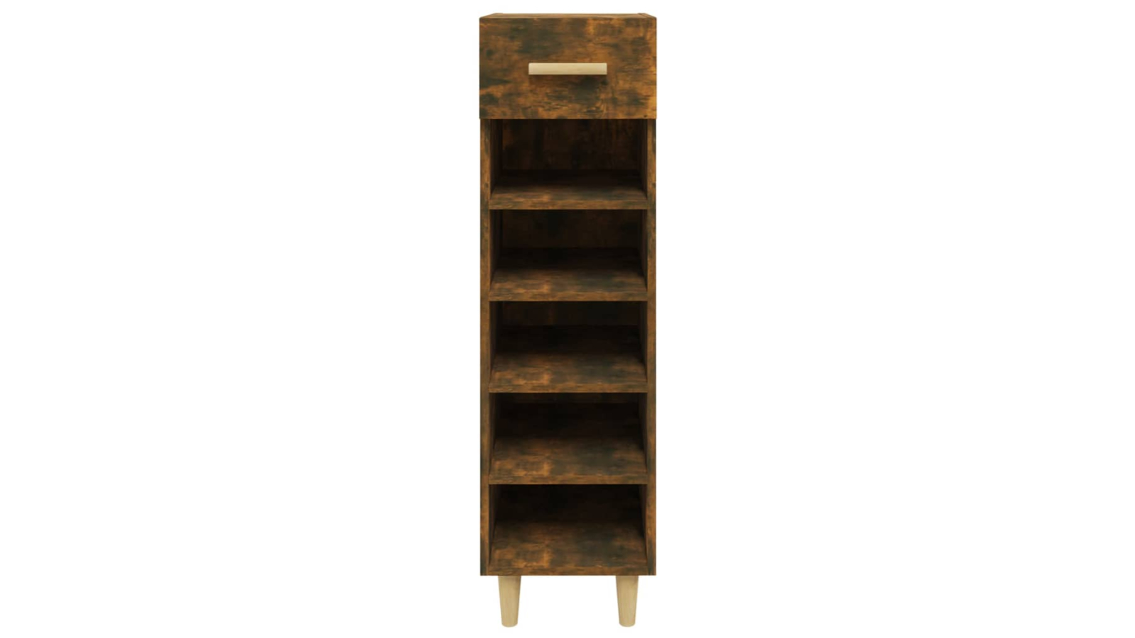 vidaXL Smoked Oak Shoe Cabinet - 30 x 35 x 105cm