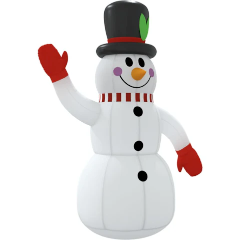 vidaXL Christmas Inflatable Snowman with LEDs - 240cm