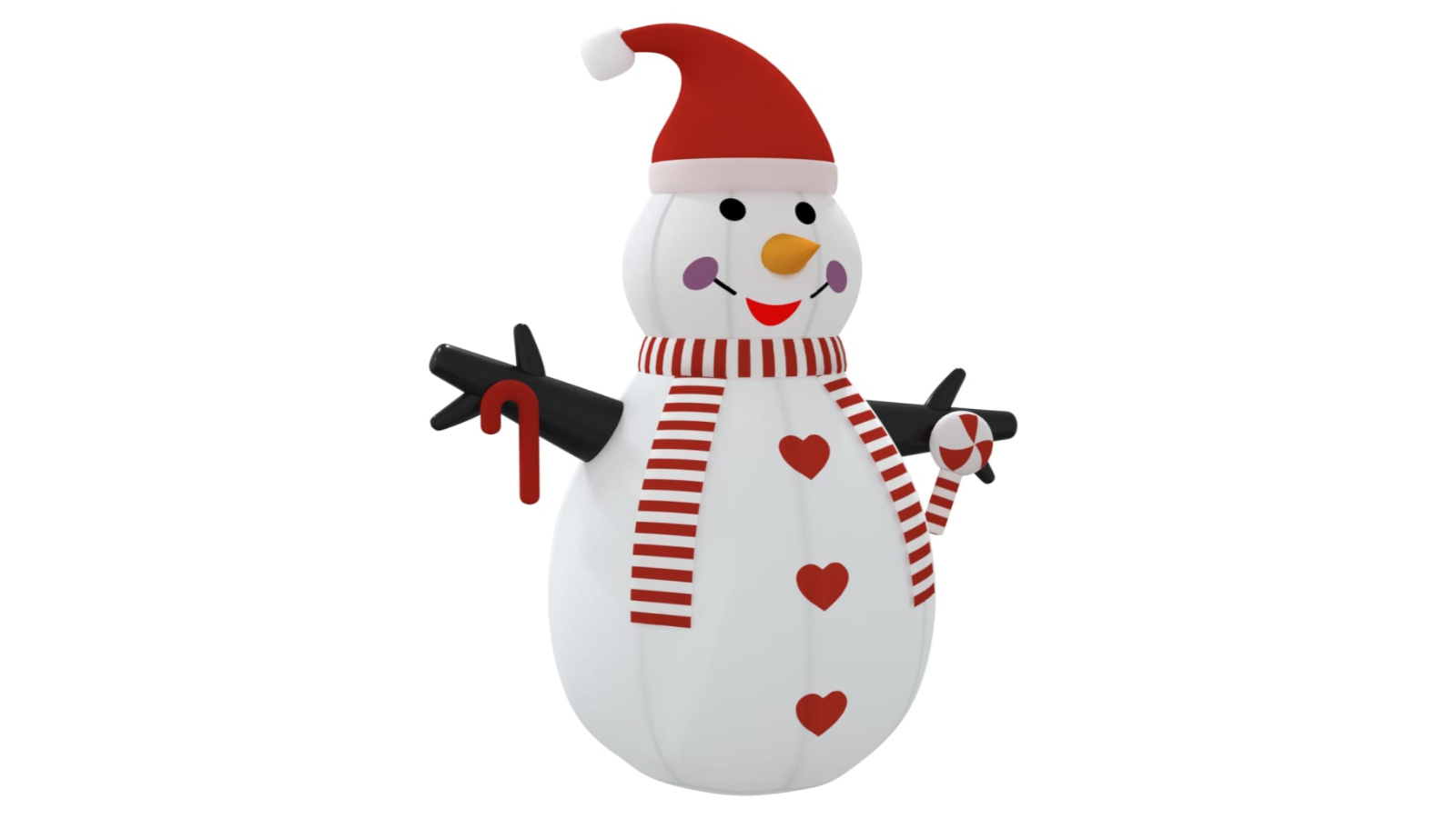 vidaXL Inflatable Snowman with LEDs - 250cm