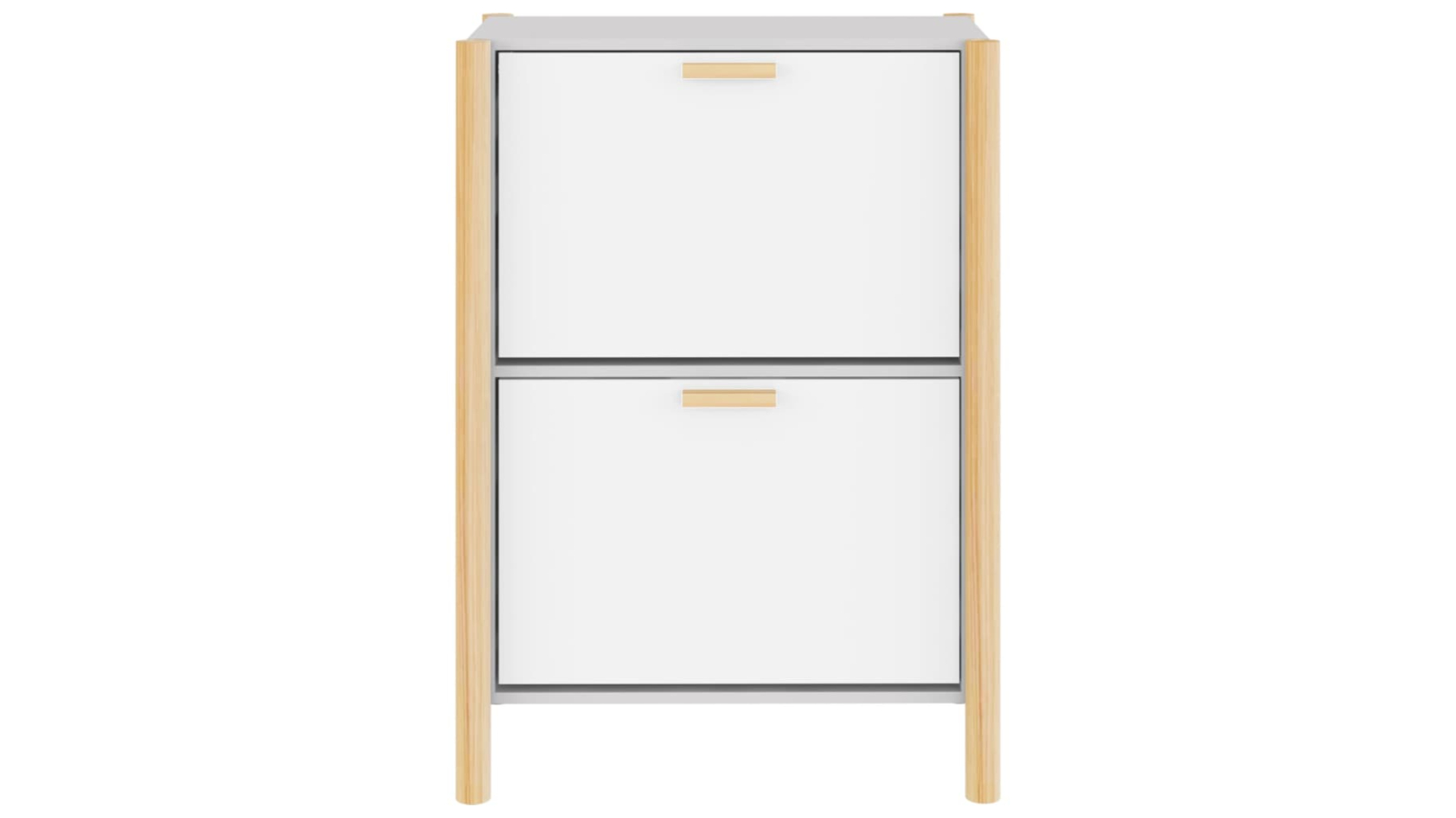 vidaXL 57.5 x33 x 80cm Shoe Cabinet - White 
