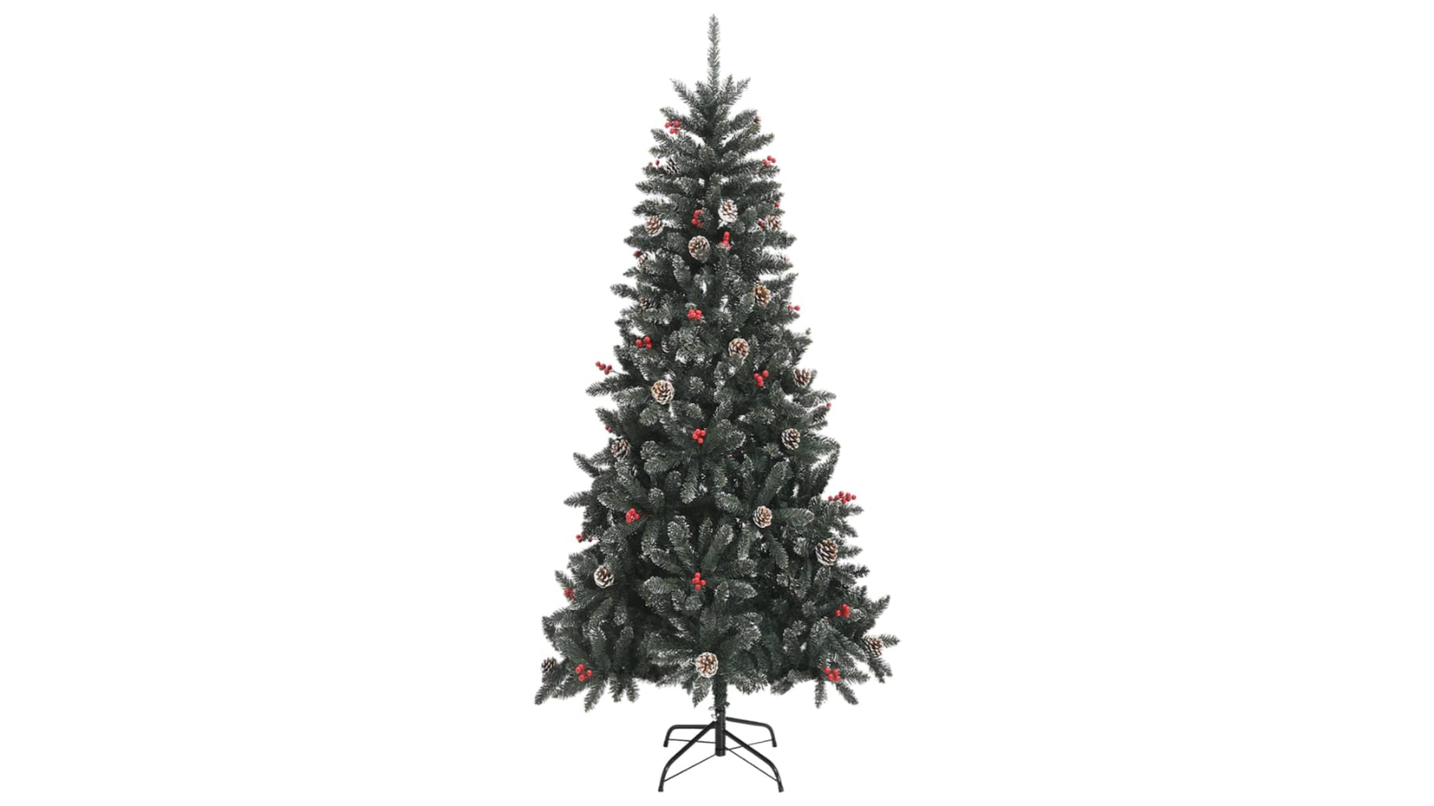 vidaXL Green Artificial Christmas Tree with Stand PVC - 240cm