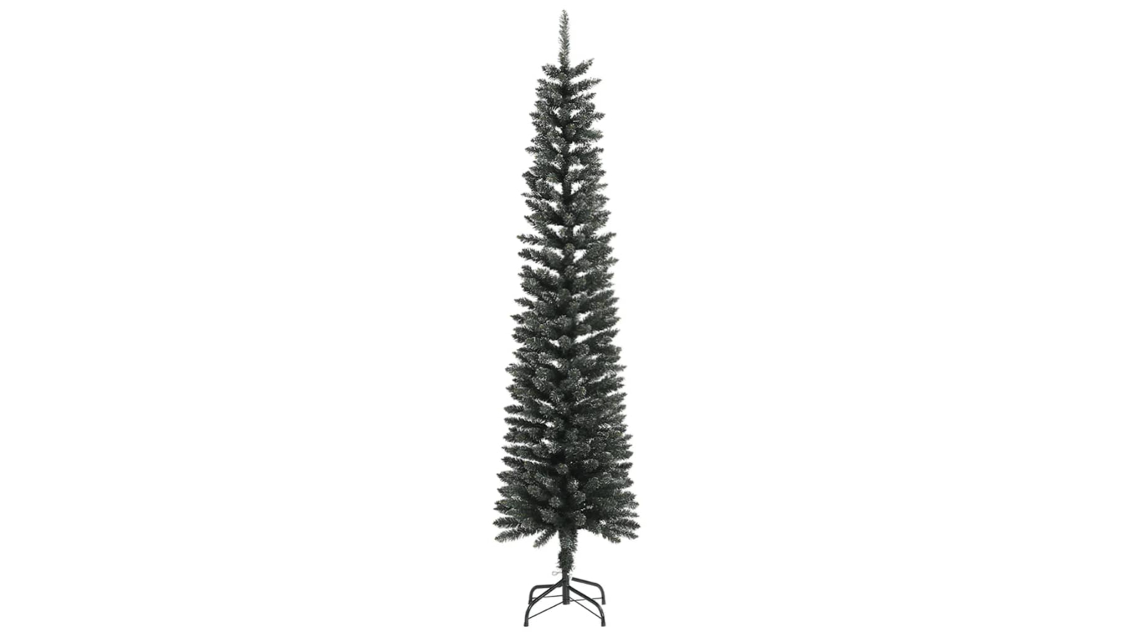 vidaXL Green Artificial PVC Slim Christmas Tree with Stand