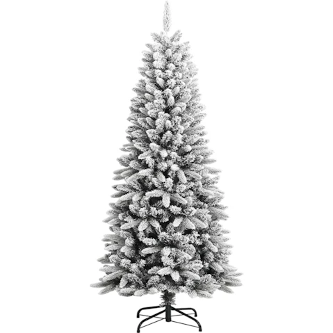 vidaXL Artificial Christmas Tree with Flocked Snow PVC and PE - 150cm