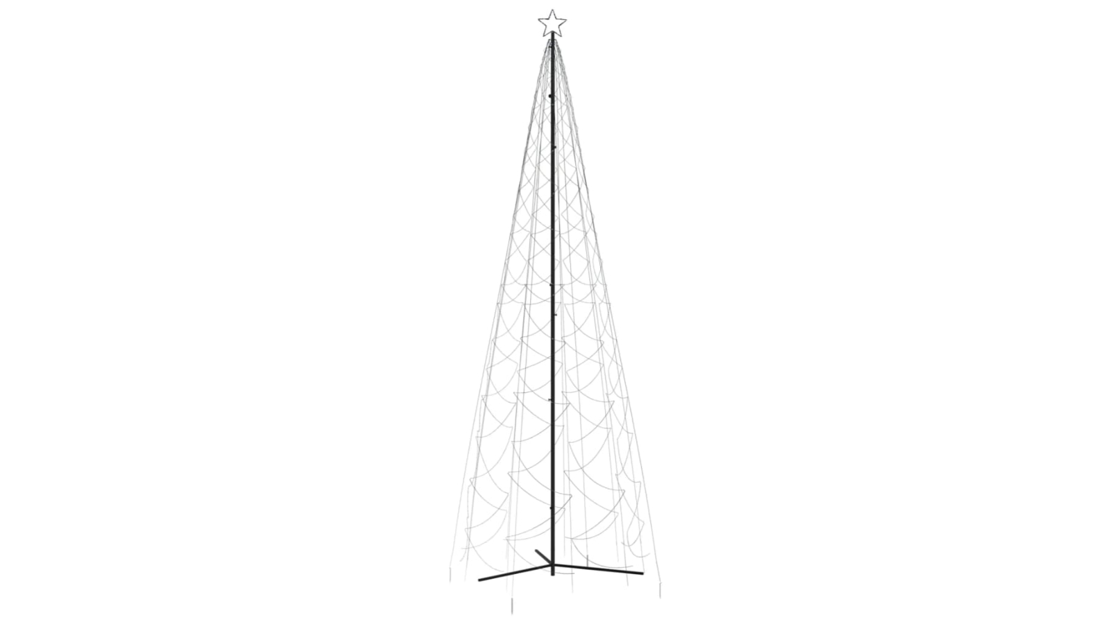 vidaXL Cold White Christmas Cone Tree 1400 LED - 160 x 500cm