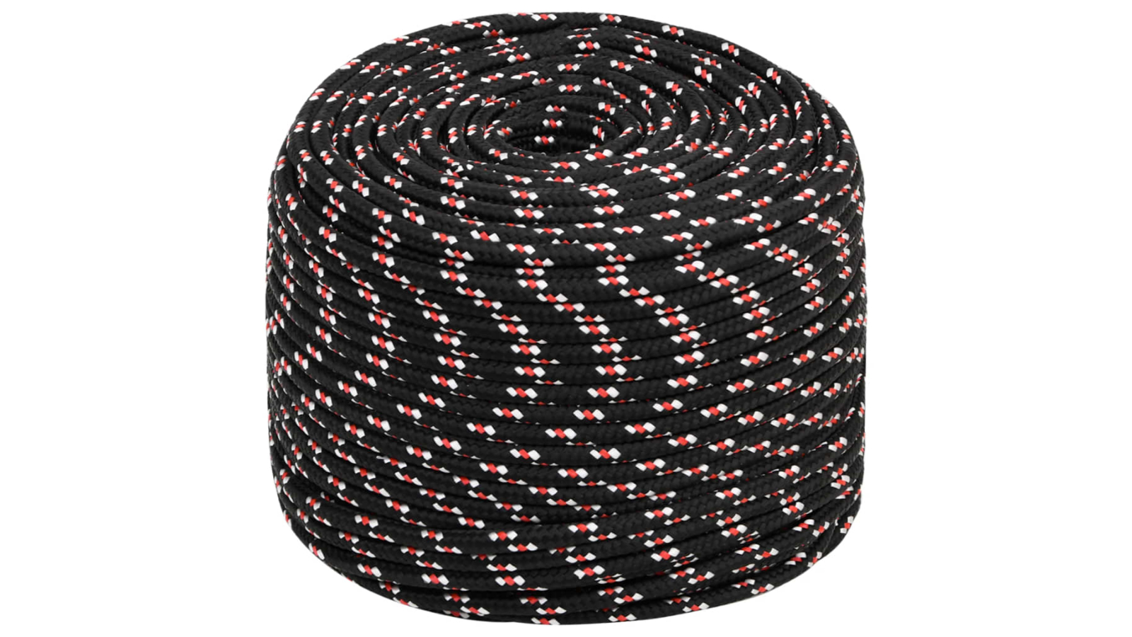 vidaXL 50metre Black Polypropylene Boat Rope - 0.6cm
