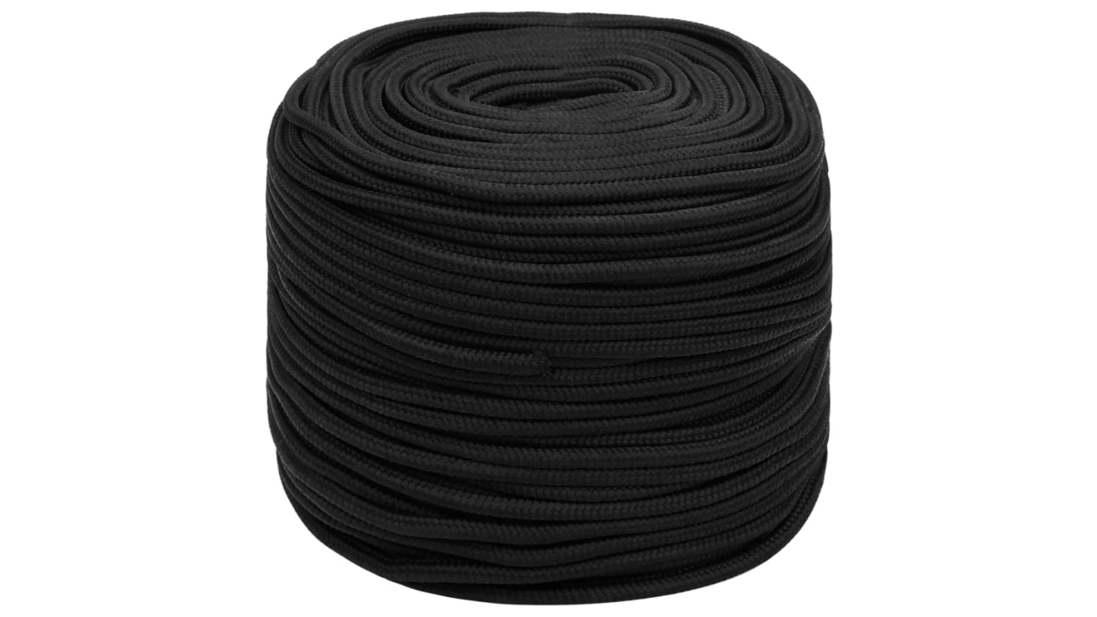 vidaXL 50metre Full Black Polypropylene Boat Rope - 1cm