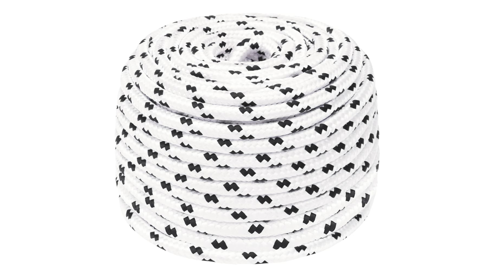 vidaXL 100metre White Polyester Braided Boat Rope - 0.8cm