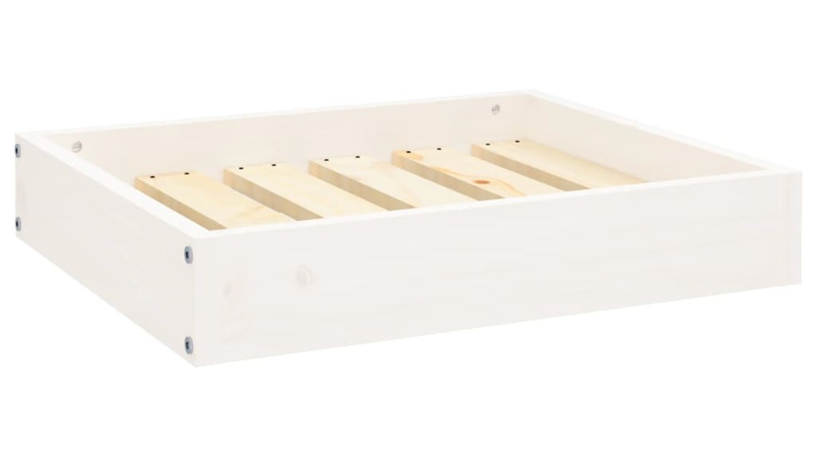 vidaXL 51.5 x 44 x 9cm Dog Bed Solid Wood - White