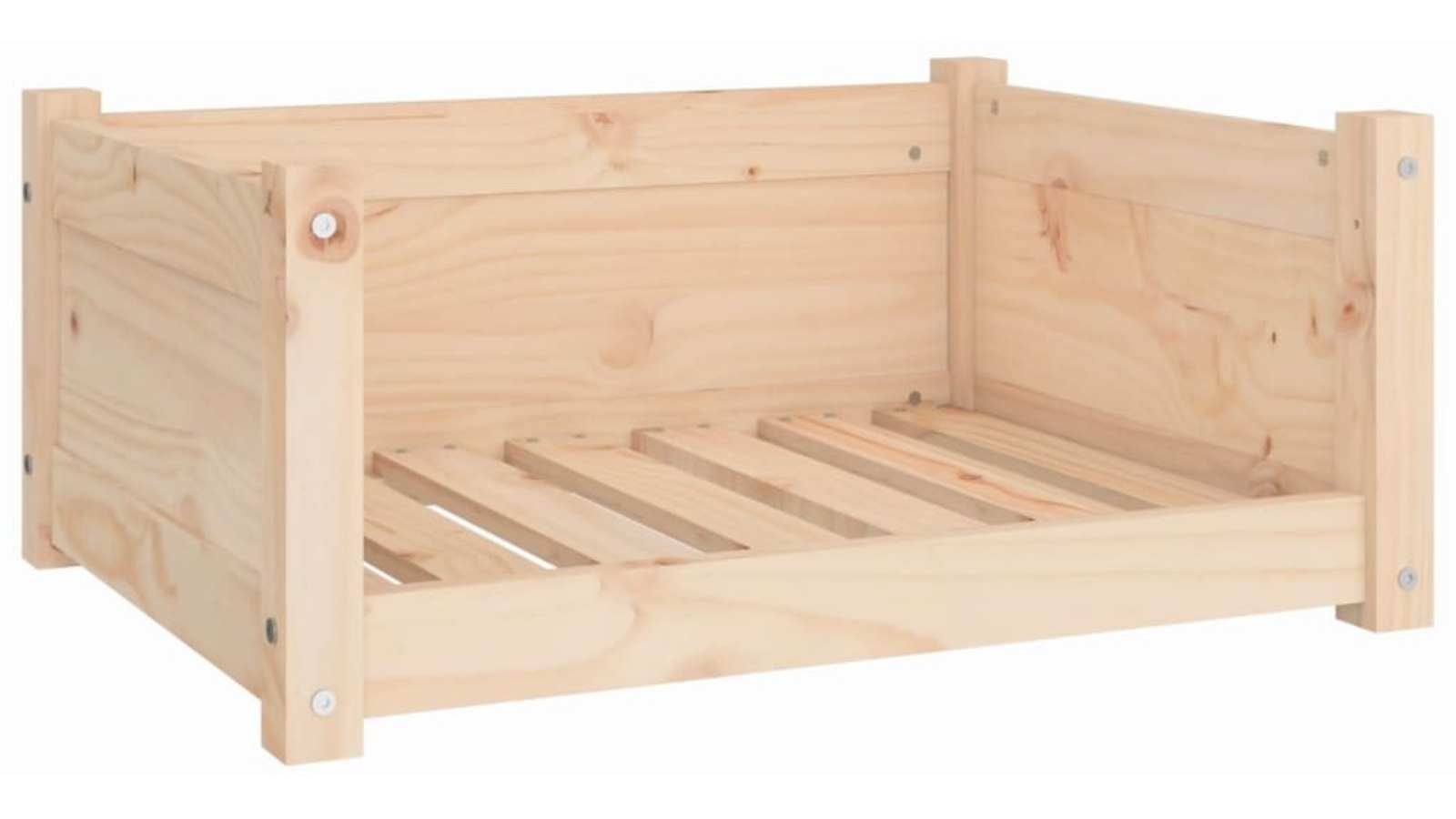 vidaXL 65.5 x 50.5 x 28cm Dog Bed Solid Pine Wood - Brown