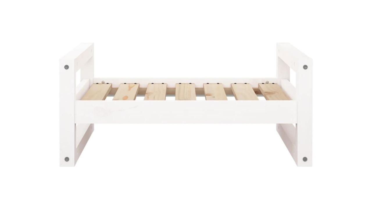 vidaXL 65.5 x 50.5 x 28cm Dog Bed - White