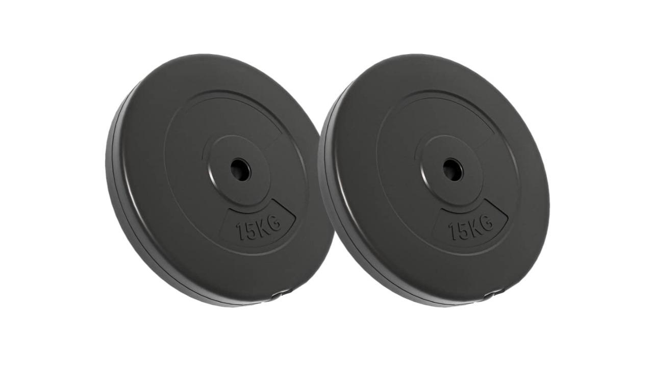 vidaXL 2 Piece Cement Weight Plate 30kg