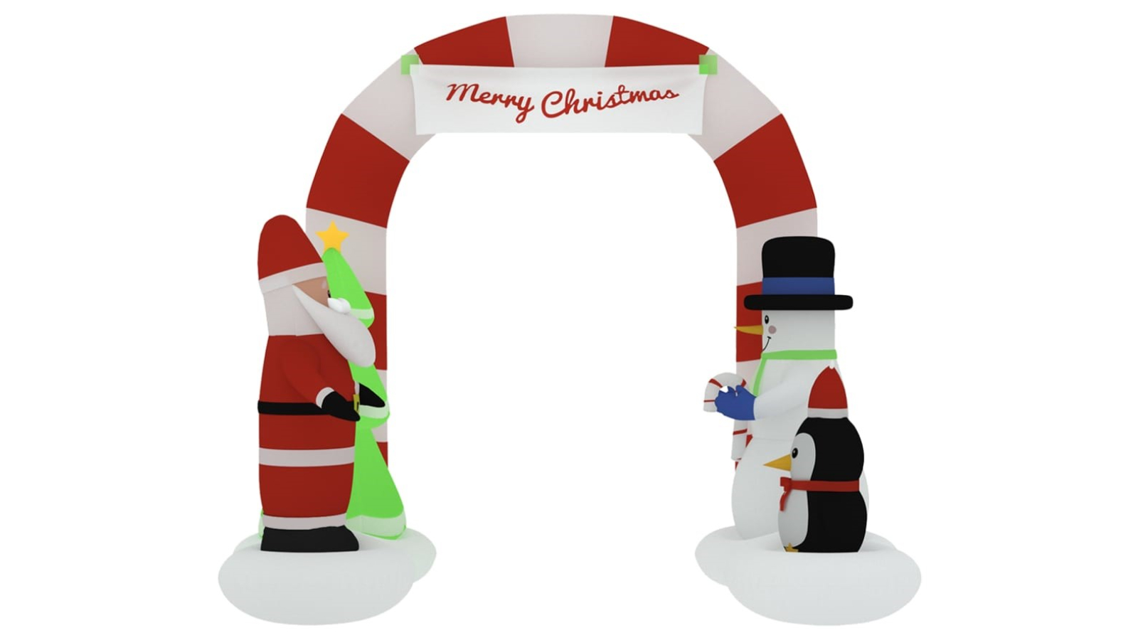 vidaXL Christmas Inflatable Santa and Snowman Arch Gate LED - 260cm