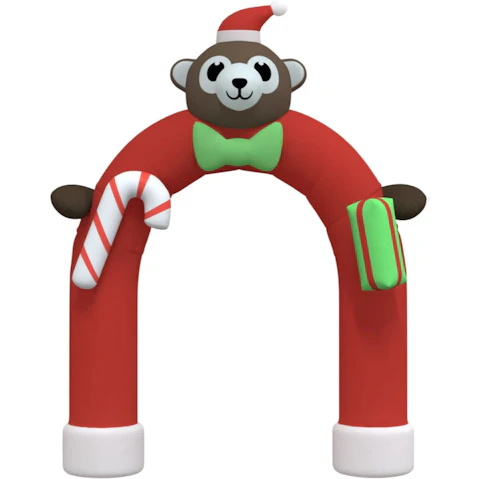 vidaXL Christmas Inflatable Arch Gate LED - 380cm