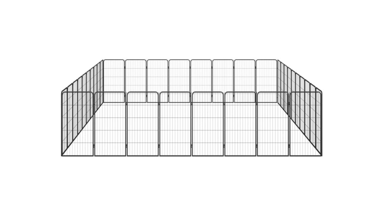 vidaXL Black 36-Panel Dog Playpen - 500 x 400 x 100cm