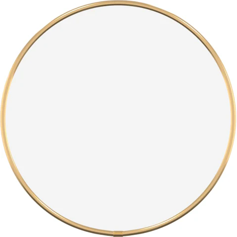 vidaXL Gold Round 30cm Wall Mirror