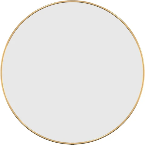 vidaXL Gold 50cm Round Wall Mirror