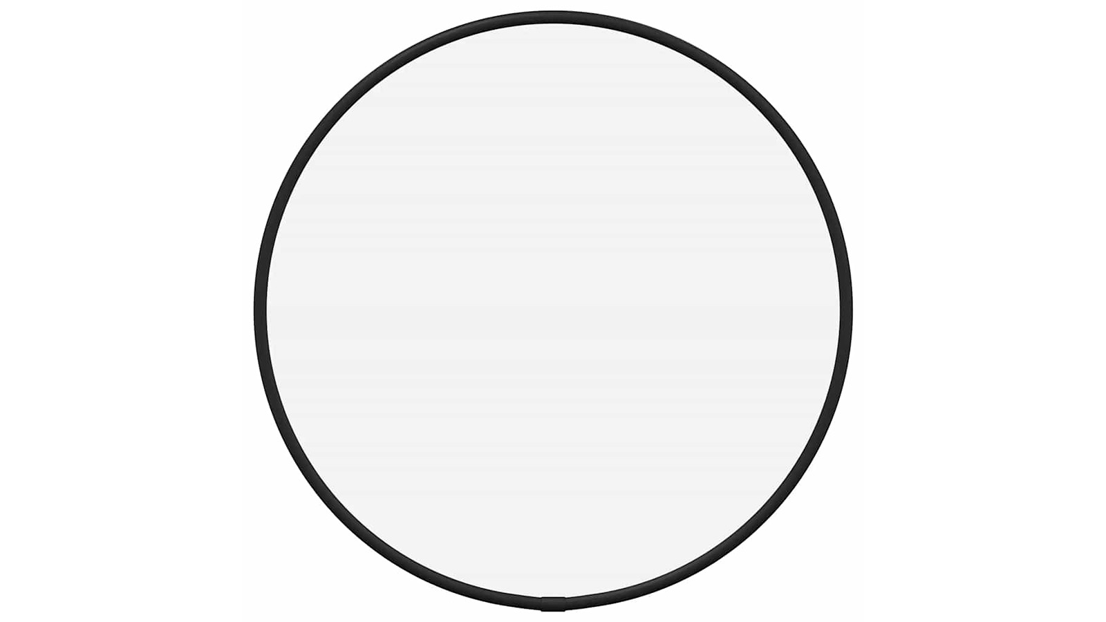 vidaXL Black Round Wall Mirror