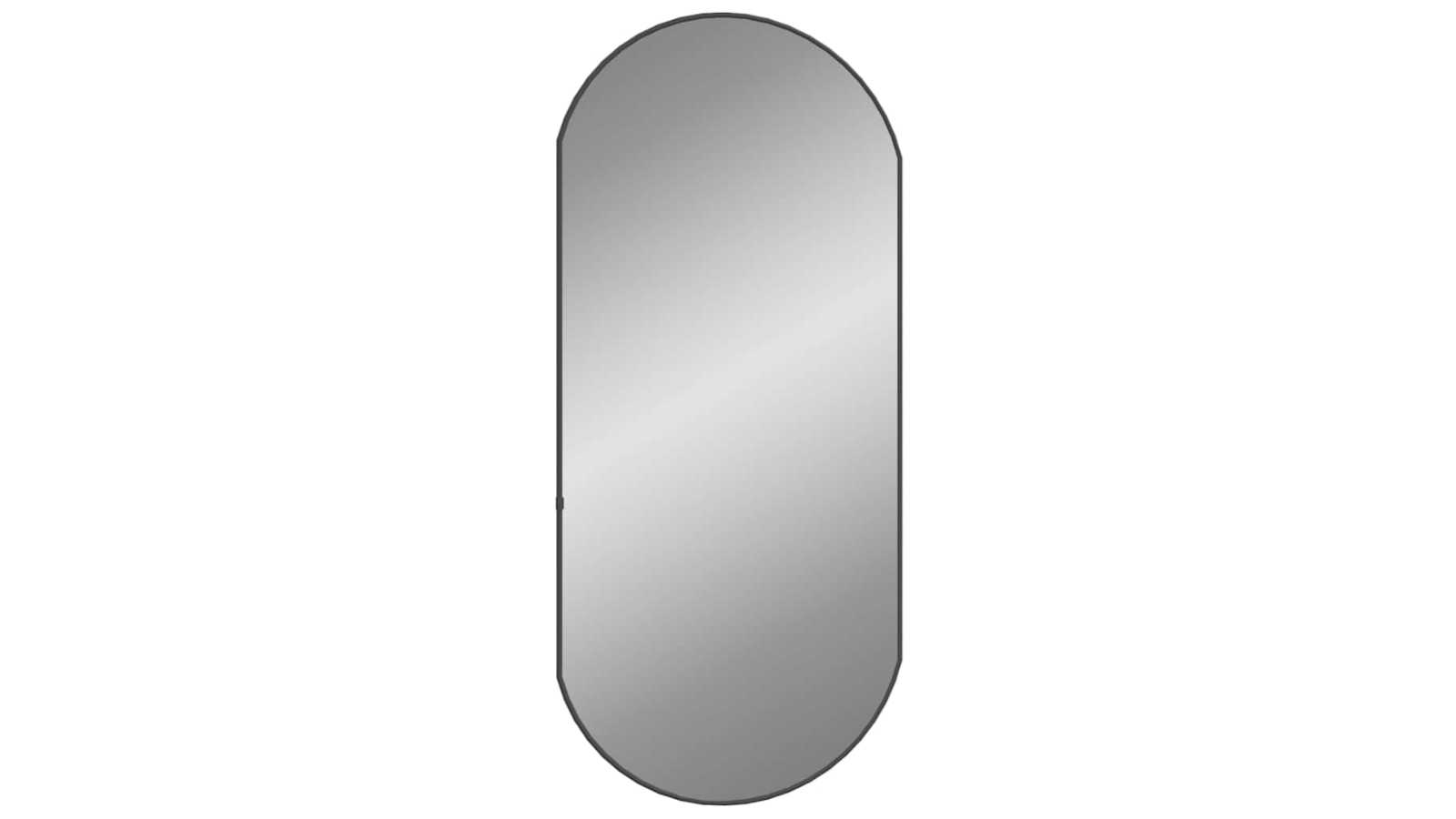 vidaXL Black Oval 90 x 40cm Wall Mirror
