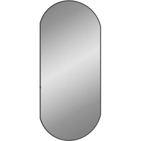 vidaXL Black Oval 90 x 40cm Wall Mirror