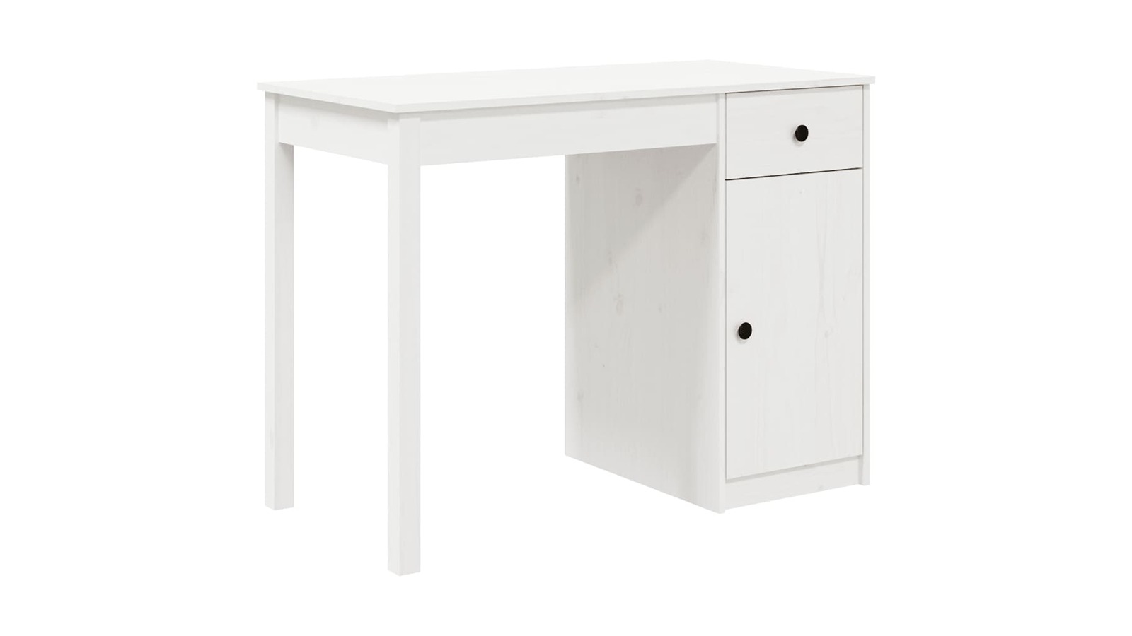 vidaXL White Solid Pine Wood 100 x 50 x 75cm Desk