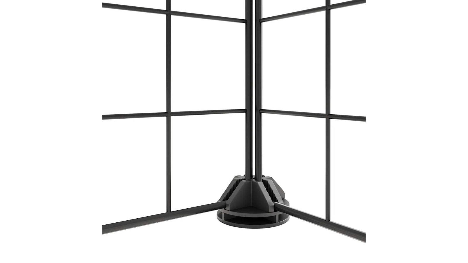 vidaXL Black Powder-Coated 35 x 35cm Steel 44-Panel Pet Cage with Door  