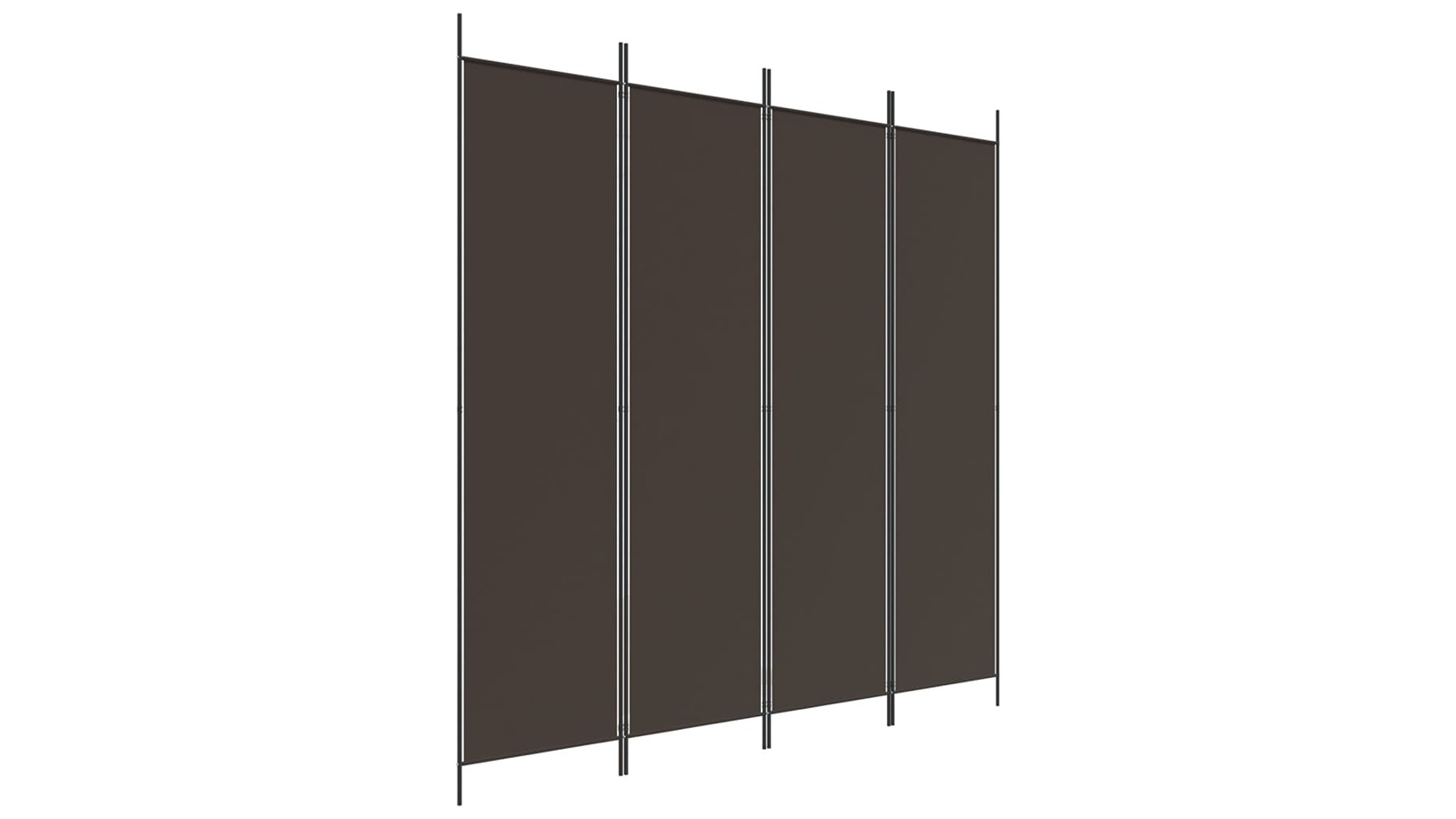vidaXL 4-Panel Brown Fabric 200 x 200cm Room Divider
