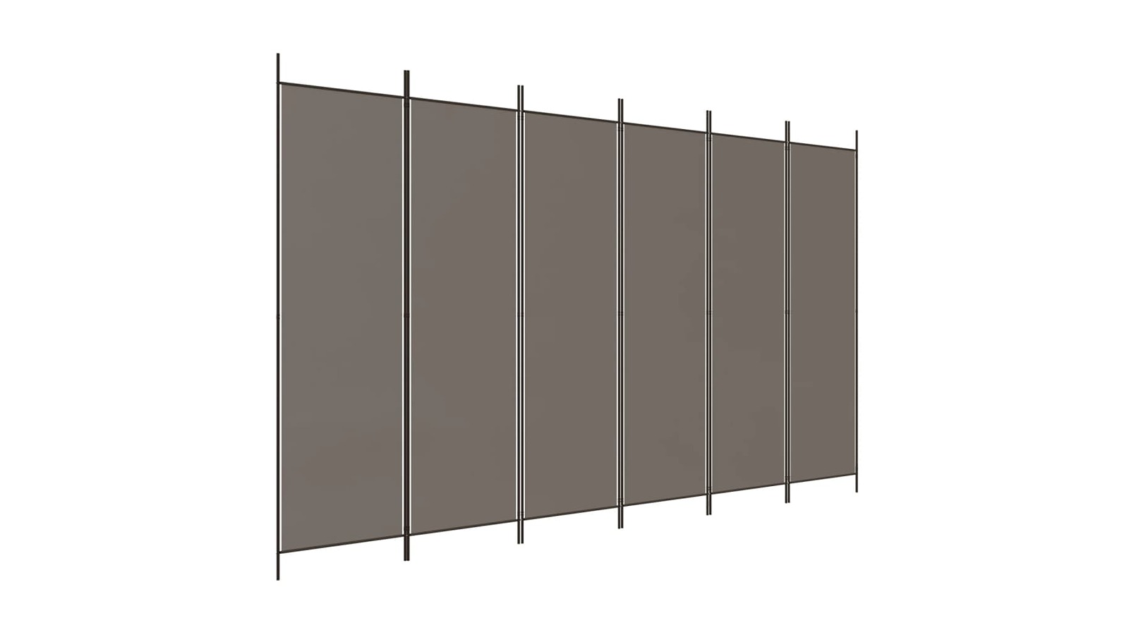 vidaXL 6-Panel Anthracite Fabric 300 x 200cm Room Divider