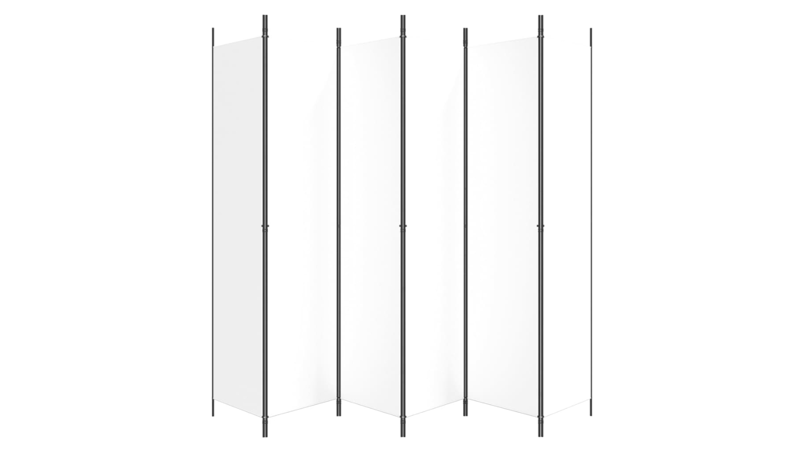 vidaXL 6-Panel 300 x 220cm Fabric Room Divider - White