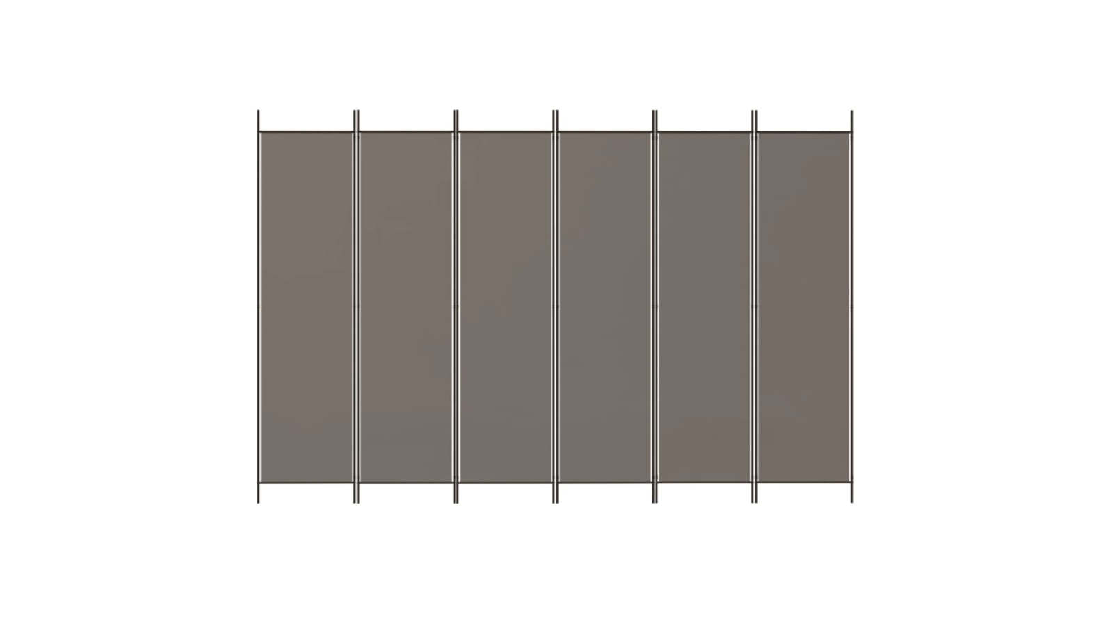 vidaXL 6-Panel 300 x 220cm Fabric Room Divider - Anthracite
