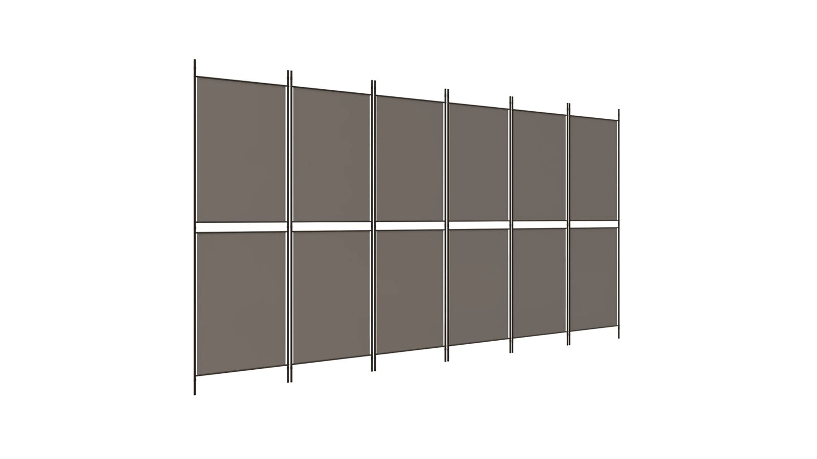 vidaXL 6-Panel Fabric 300 x 180cm Room Divider - Anthracite