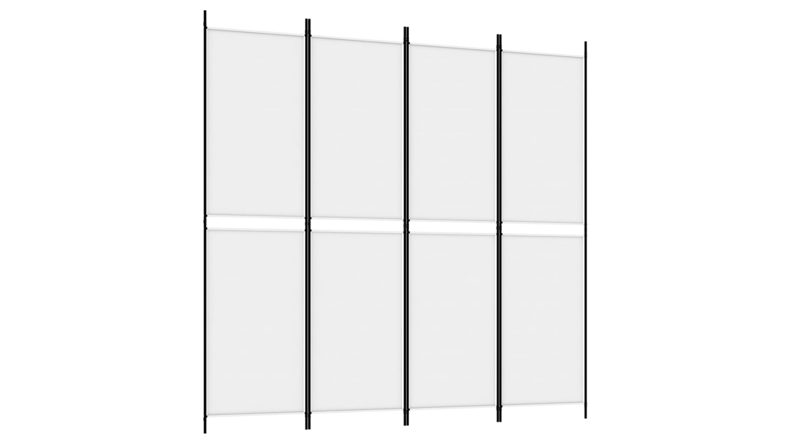 vidaXL 4-Panel 200 x 200cm Fabric Room Divider - White