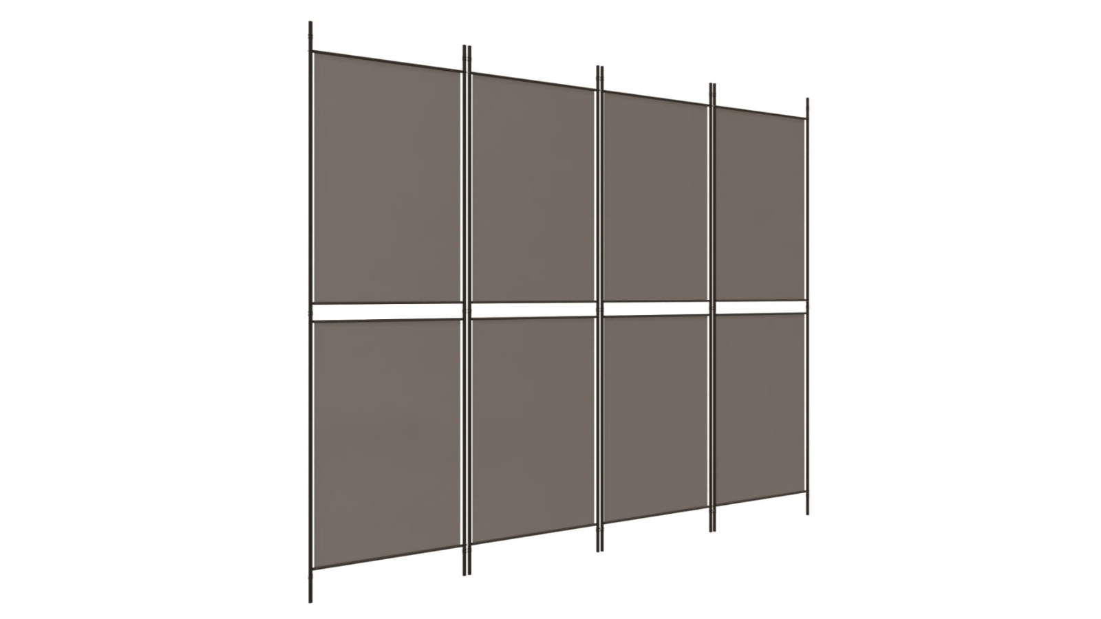 vidaXL 4-Panel 200 x 220cm Fabric Room Divider - Anthracite