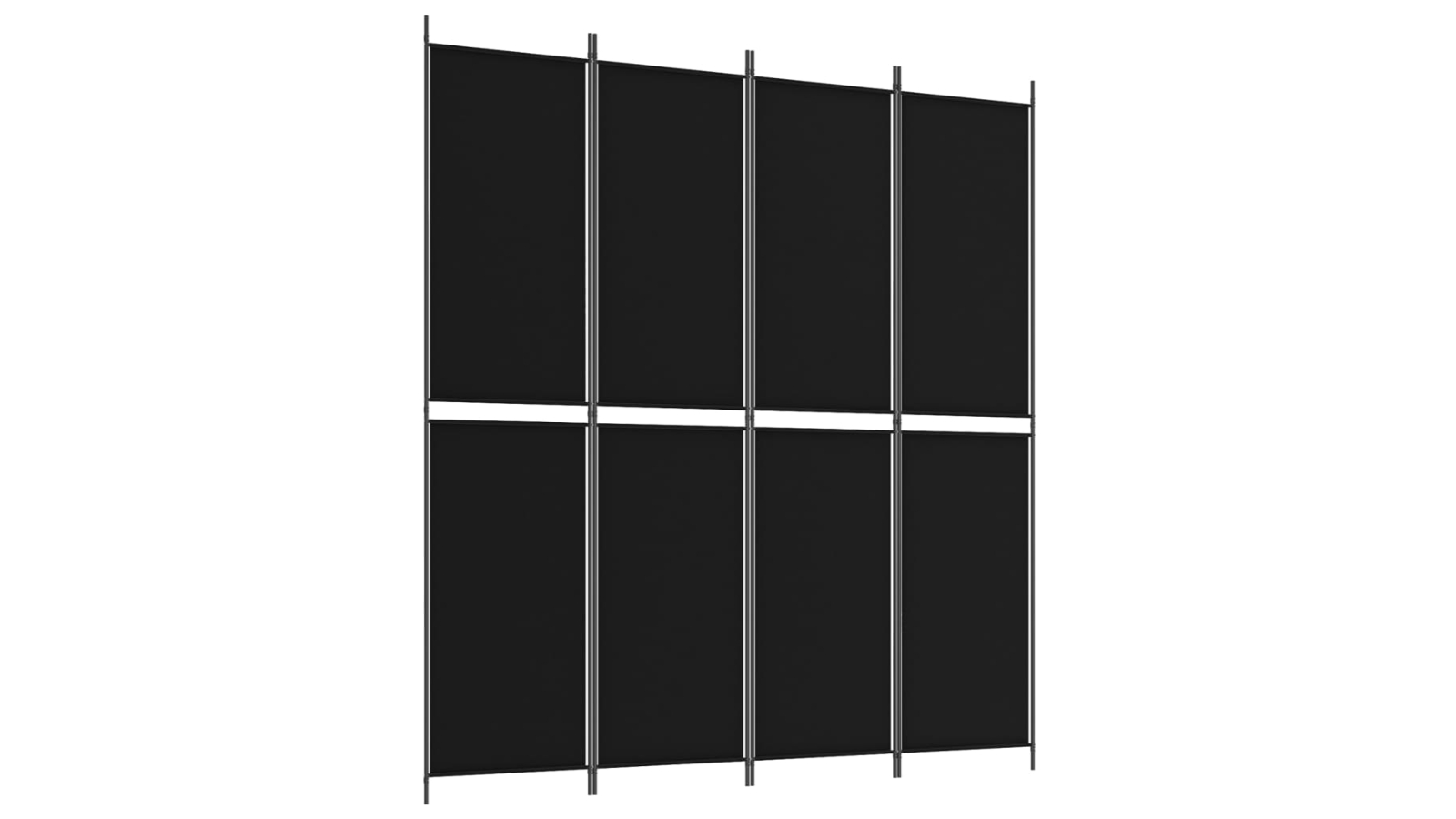 vidaXL 4-Panel 200 x 220cm Fabric Room Divider - Black