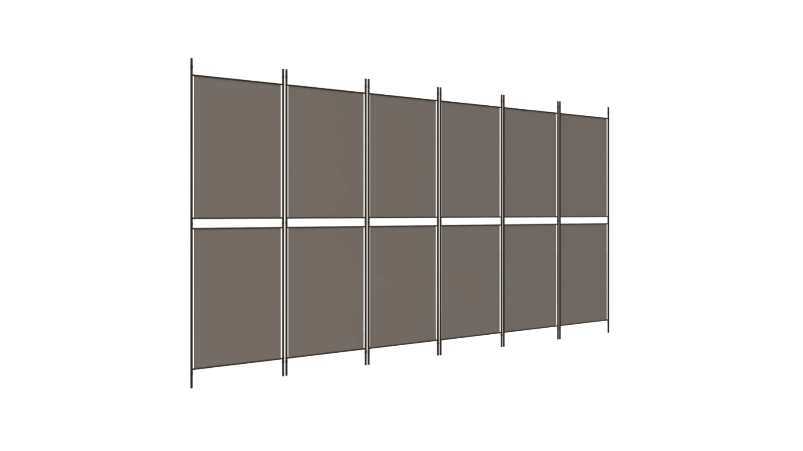 vidaXL 6-Panel 300 x 220cm Fabric Foldable Room Divider - Anthracite