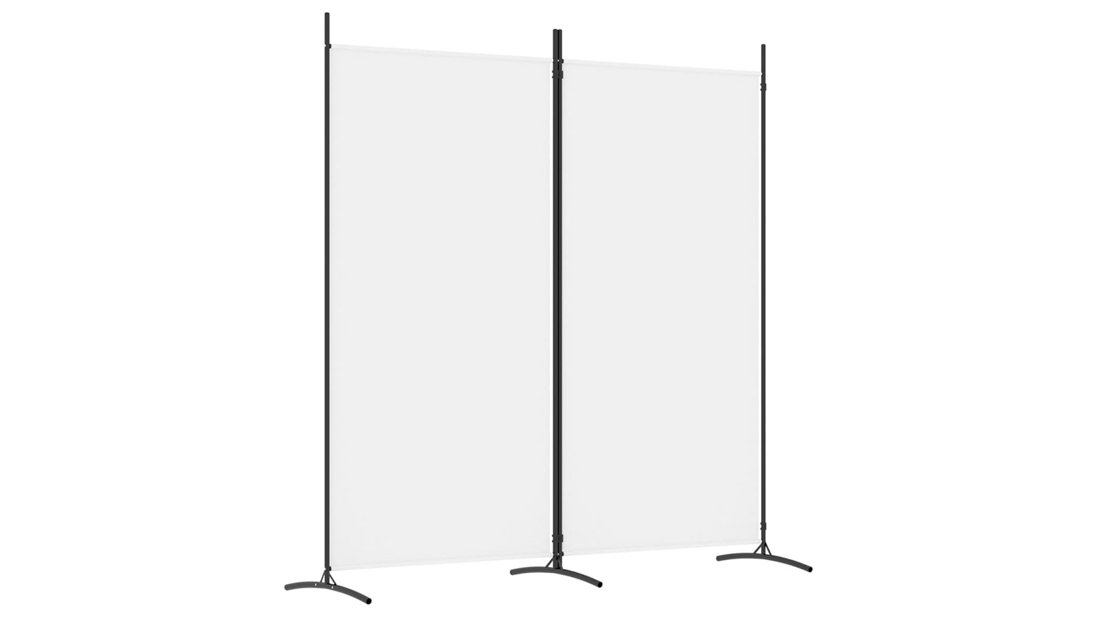 vidaXL 2-Panel White Fabric 175 x 180cm Room Divider