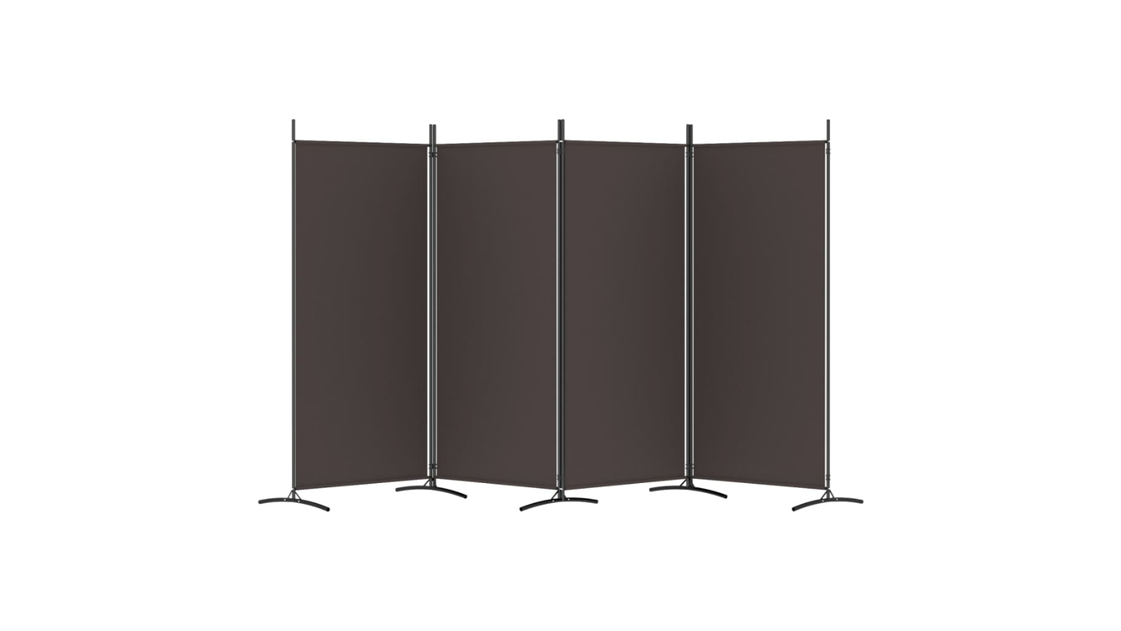 vidaXL 4-Panel Brown Fabric 346 x 180cm Room Divider