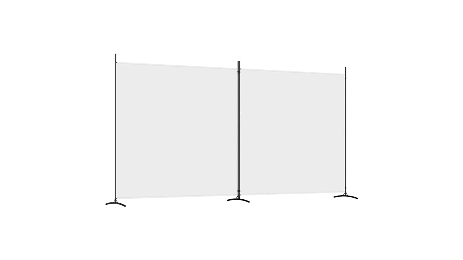 vidaXL 2-Panel White Fabric 348 x 180cm Room Divider