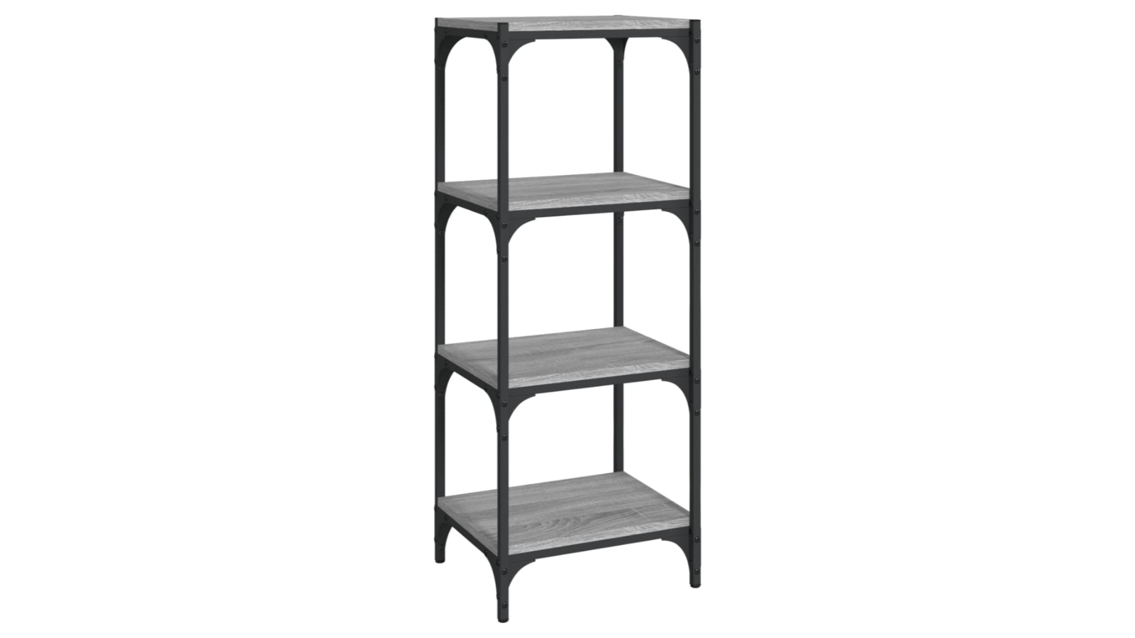 vidaXL Grey Sonoma Engineered Wood and Steel 40 x 33 x 100cm Book Cabinet 