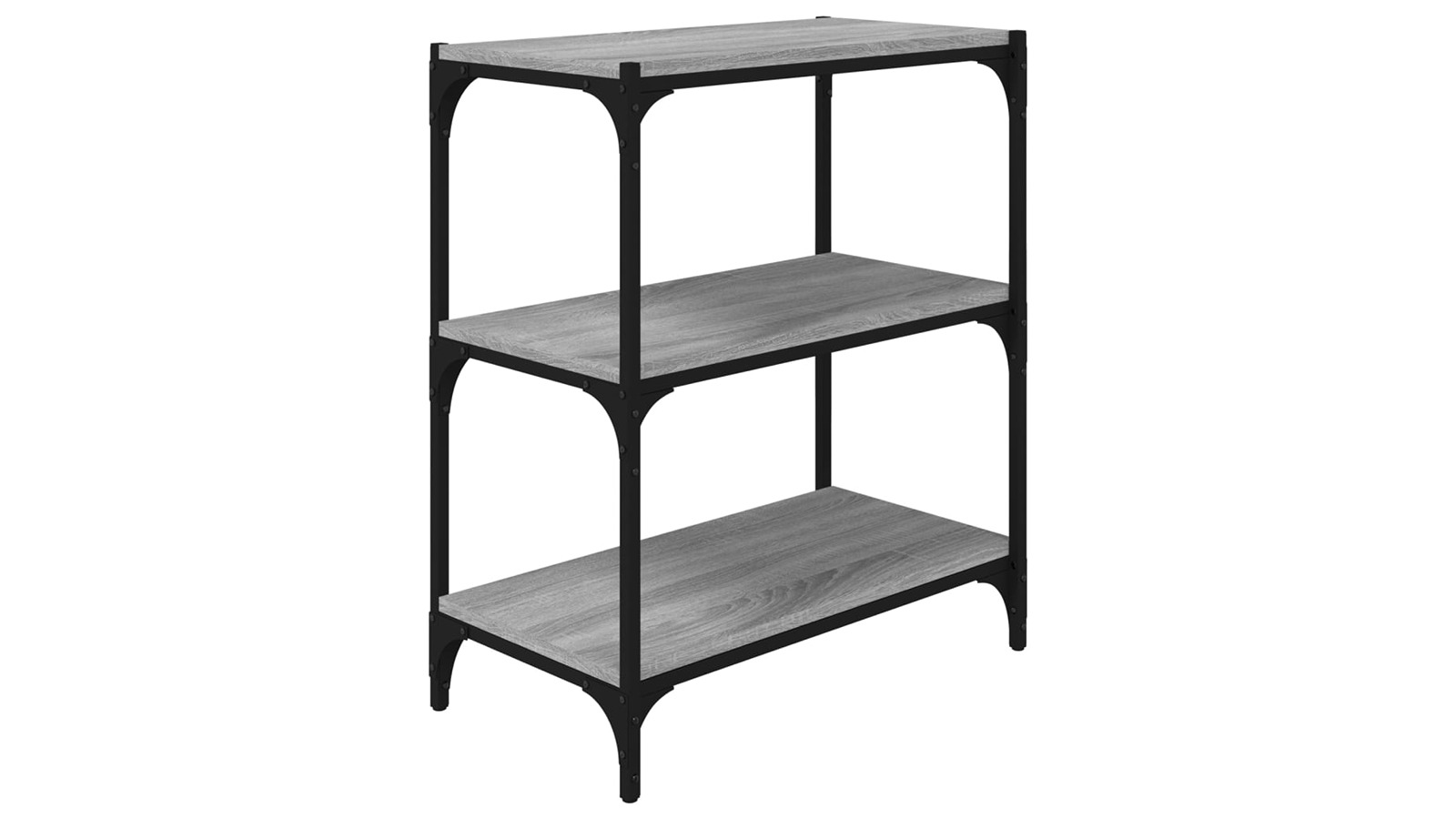 vidaXL Grey Sonoma Engineered Wood and Steel 60 x 33 x 70.5cm Book Cabinet