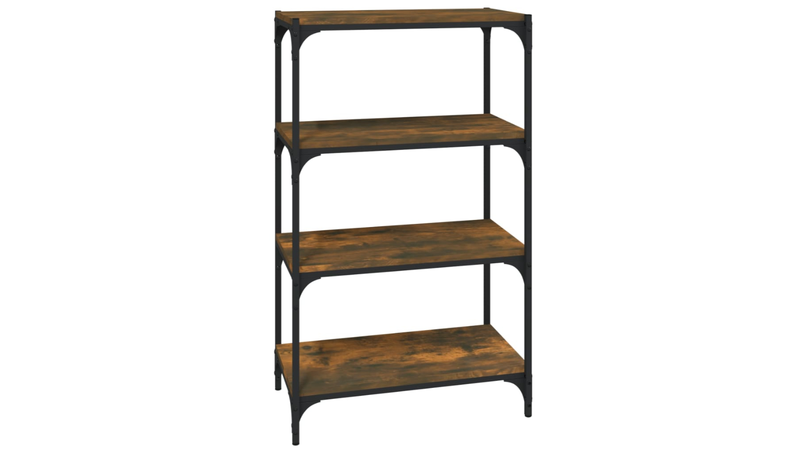 vidaXL Smoked Oak Engineered Wood and Steel 60 x 33 x 100cm Book Cabinet 