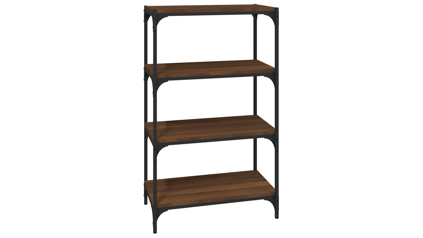 vidaXL Brown Oak Engineered Wood and Steel 60 x 33 x 100cm Book Cabinet