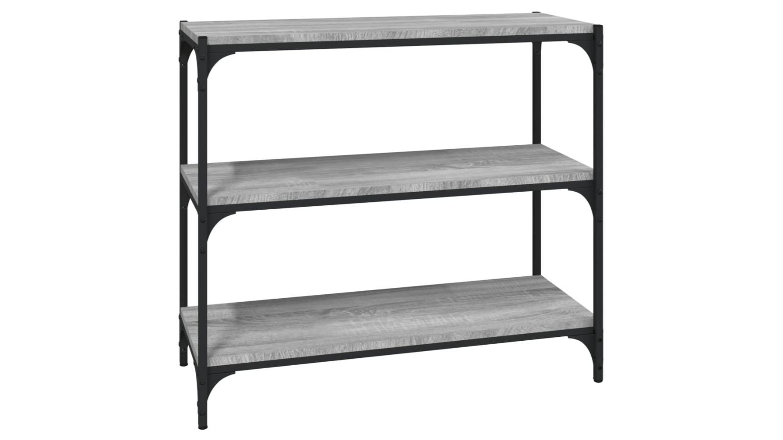 vidaXL Grey Sonoma Engineered Wood and Steel 80 x 33 x 70.5cm Book Cabinet 