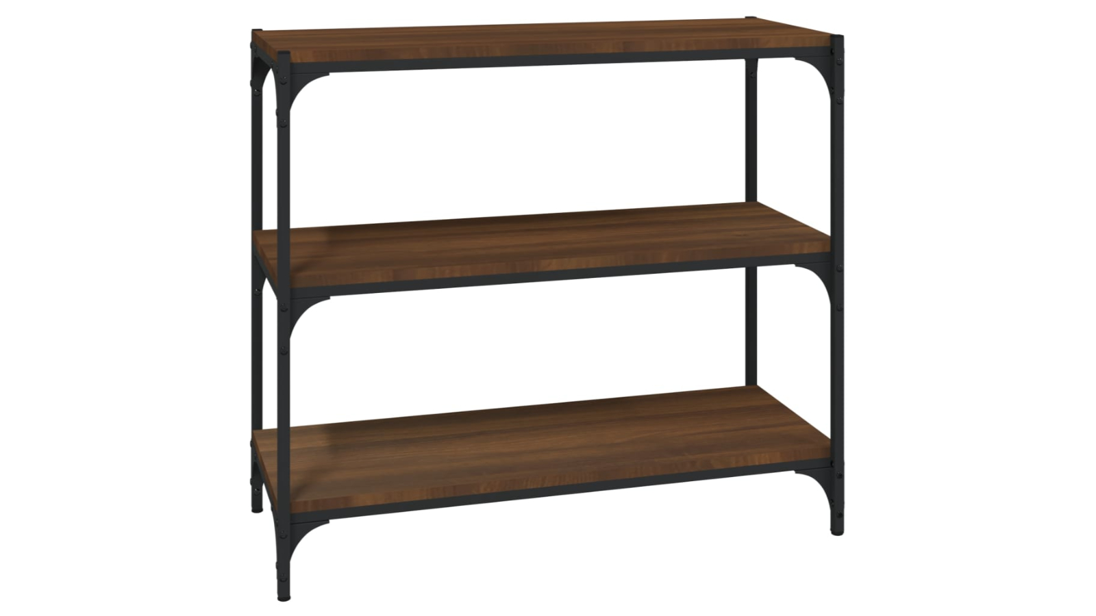 vidaXL Brown Oak Engineered Wood and Steel 80 x 33 x 70.5cm Book Cabinet