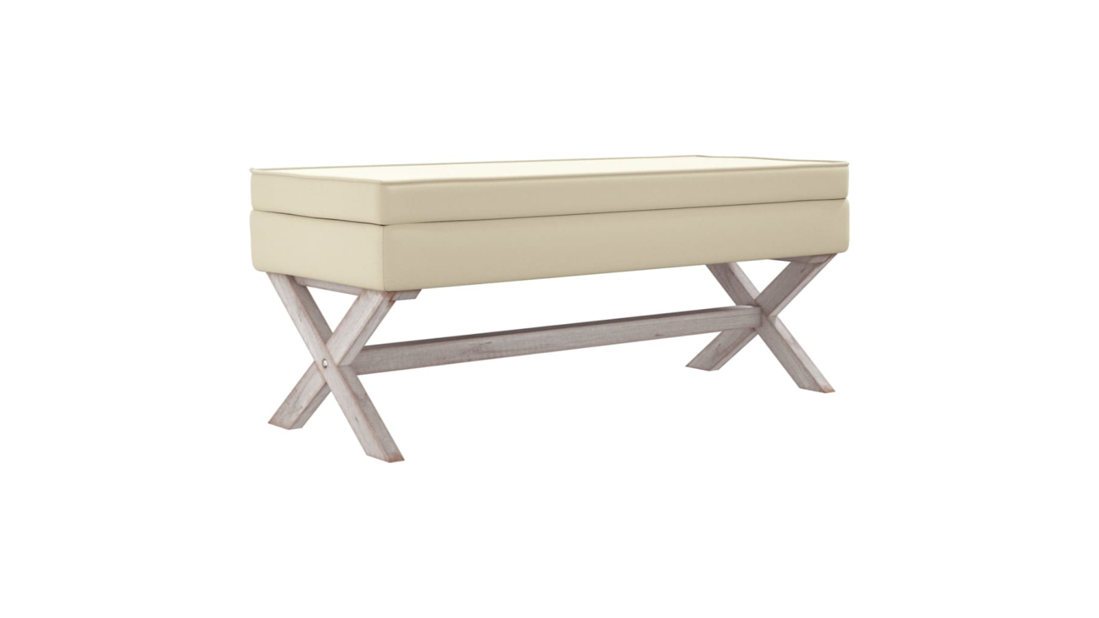 vidaXL Linen Storage Stool - 110 x 45 x 49cm