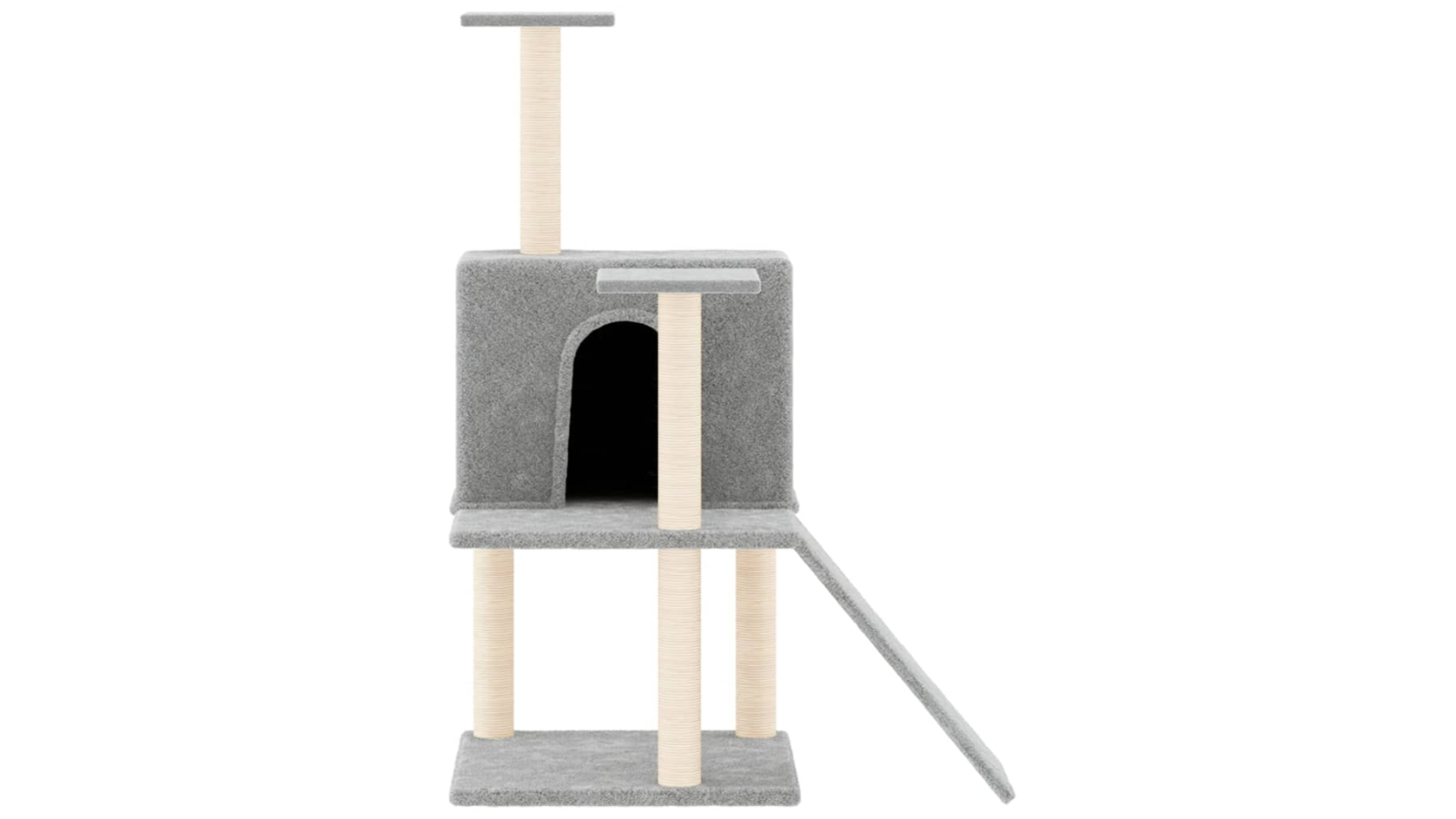 vidaXL 109cm Cat Tree with Sisal Scratching - Light grey